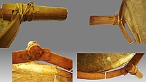 Frame Drum, Wood, rawhide, twine, Native American (Salishan)